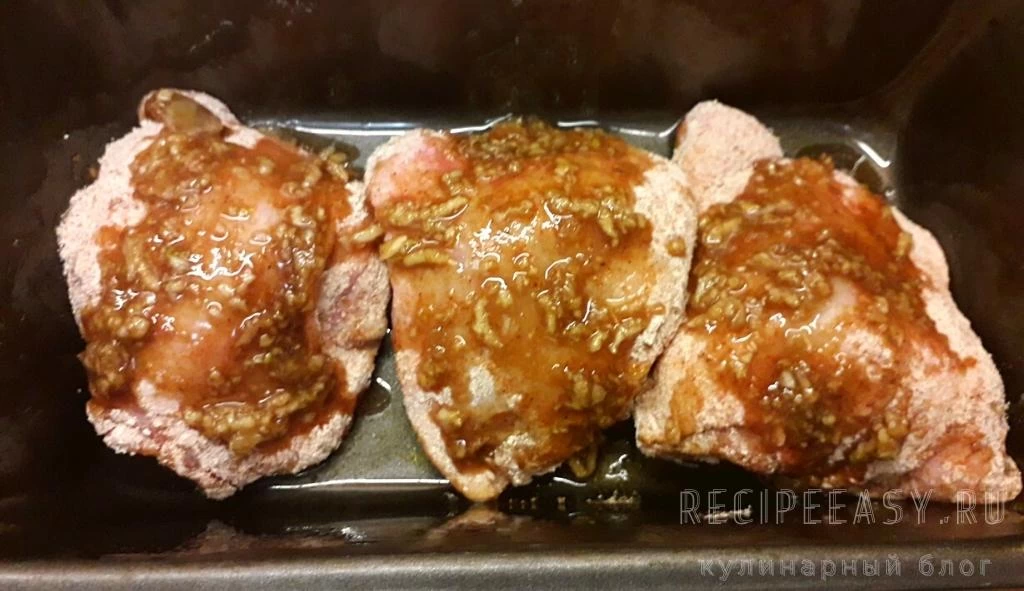 Куриные бедра под медовым соусом